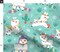 Kawaii Llamas Whimsical Colorful Cute Baby Aqua Teal Custom Printed Fabric by Spoonflower Various Fabrics by the Yard or Fat Quarter